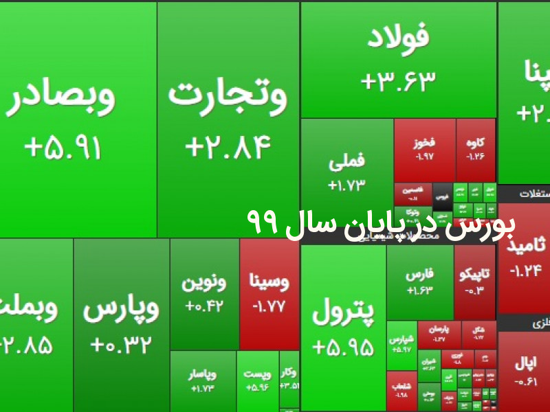 بورس در روز پایانی سال 99